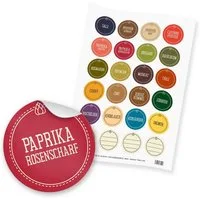 itenga Aufkleber itenga 24x Sticker "Gewürze" (Motiv 164) bunt gemischt