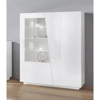 Home affaire Highboard Vega, Hochschrank, Hochkommode, Schrank, mit 2 Türen mit Glaseinsatz, Höhe 146 cm