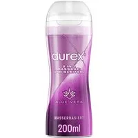 durex Gleitgel 2 in 1 Massage- und Gleitgel Aloe Vera 200 ml, 1-tlg., mit geschmeidiger Textur für Ganzkörpermassagen & Intimbereich