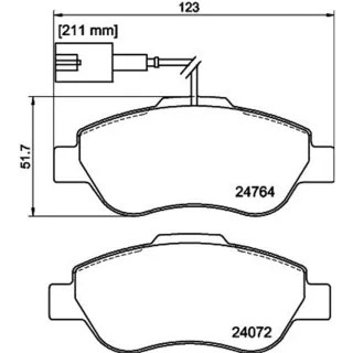 Hella Bremsbel?ge vorne Fiat 500 Ford Ka 8DB355019-921