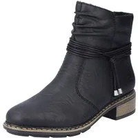 Rieker Winterstiefelette Reißverschluss-Boots mit Zierkordel und slouchy Schaft