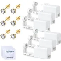 LuxusKollektion Piercing-Set Ohrlochstechpistole Einweg Steril Piercing Ohrstecker 3 Farben