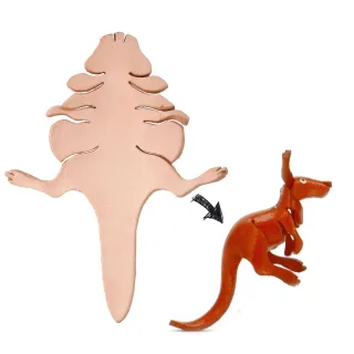 K?nguru Figur aus Leder zum Selbermachen