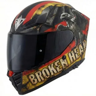 Broken Head BND Iron Eagle Integralhelm Mit Sonnenblende &amp; Deutschland Flagge (Vorbestellung)