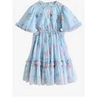 Next Partykleid Festliches Kleid aus Mesh mit Engelsärmeln (1-tlg)