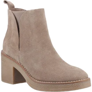 Hush Puppies Felicia Wildleder Damen Taupe Absatz Chelsea Stiefel