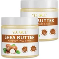 ALIVER Körpercreme Shea Butter Körperbutter 100% Rein Naturbelassen Gesicht Hautpflege, 2-tlg., Hautpflege, Tagescreme, Haarpflege, Gesichtscreme