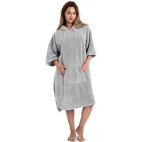 OTTO home Badeponcho Lillou, Surfponcho ideal für Sauna, Spa & im Urlaub, Langform, Microfaser, Kapuze, ohne, weich und kuschelig, plüsch, Fleece, Unisex, für Damen und Herren