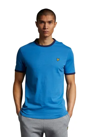 Lyle & Scott Ringer T-Shirt Yale Blau/Marineblau