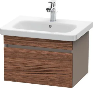 Duravit DuraStyle Waschtischunterbau wandhängend Nussbaum dunkel & Basalt Matt 580x448x398 mm - DS63 DS638002143