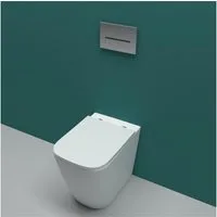 duschspa Tiefspül-WC Stand-WC, spülrandlos, Tiefspüler, Weiß Softclose WC-Sitz toilette
