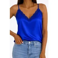 Worldclassca Trägertop Worldclassca Damen Trägertop mit Spitze Sommer Spaghetti Top Locker Trägertop mit Spitze - Sommer Top