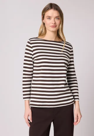 STREET ONE 3/4-Arm-Shirt aus reiner Baumwolle