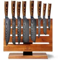 Küchenkompane Messer-Set Küchenmesser Komibpaket mit magnetischem Messerblock - Akarui (2-tlg)