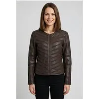 Mauritius Lederjacke MWSuri im Materialmix, Mesh-Einsätze