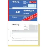 Herlitz Geschäftspapier Herlitz Quittungsblock 402 / A6 quer / 2x40 Blatt / selbstdurchschreib