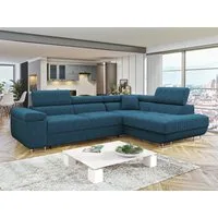 MIRJAN24 Ecksofa Torezio Cord, mit Bettkasten und Schlaffunktion, Einstellbare Kopfstützen, 274x203x70-90 cm