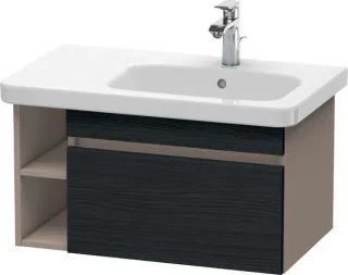 Duravit DuraStyle Waschtischunterbau wandhängend Eiche Schwarz & Basalt Matt 730x448x398 mm - DS6393 DS639301643