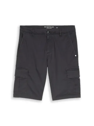 Tom Tailor - TTSLIM Cargo Shorts grey mini geometric print - Gr. - 32