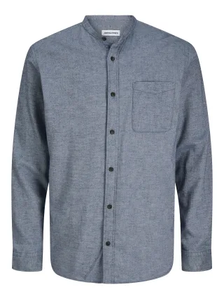 JACK&JONES - JJEBAND MELANGE SHIRT L/S faded denim - Gr. - M