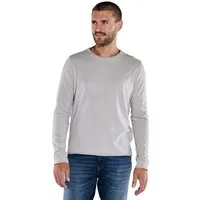 emilio adani Langarmshirt Herren Langarmshirt "My Favorite", Hellgrau