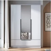 Home affaire Kleiderschrank Spirit Kleiderschrank mit Spiegel, Schublade und 2 Kleiderstangen Mit schwarzen Metallgriffen – viel Stauraum und flexible Aufteilung