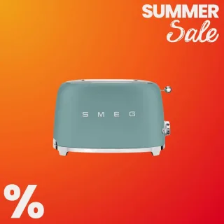 SMEG 2-Schlitz Toaster TSF01EGMEU Emerald Green-Matt 50's Retro-Style