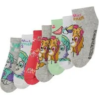 ONOMATO! Sneakersocken Paw Patrol Skye Everest Kinder Mädchen Sneaker Socken 7er Pack (7-Paar)