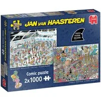 Jan van Haasteren Puzzle Jan van Haasteren - Wir brauchen Raum(fahrt) & Ganz großes Kino, 1000 Puzzleteile