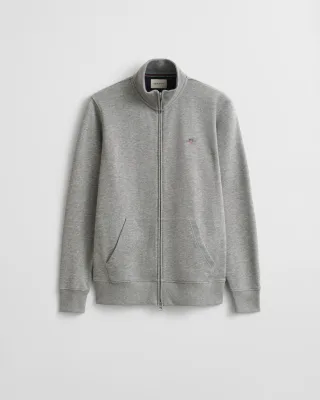 GANT - Shield Sweatjacke grey melange - Gr. - XXL