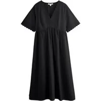 LAURA ASHLEY Midikleid Laura Ashley Midikleid mit Lochstickerei (1-tlg)
