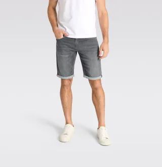 MAC - MAC JEANS - Jogn Bermuda, Light Sweat Denim grau - Gr. - 30/OL