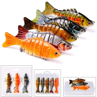 5pcs Multi-Section Fishing Lures 15.5g/10cm Sinking Swimbait Artificial Baits Fishing Tackle for Freshwater Saltwater Fi