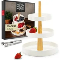 Moritz & Moritz Etagere Moritz & Moritz Etagere rund weiß mit Holz