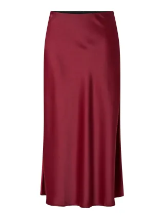 Y.A.S - YASPELLA HW MIDI SKIRT S. NOOS Tibetan Red - Gr. - XL
