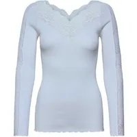 rosemunde Spitzenshirt Beatha lace longsleeve mit Seide elastisch weiche Vintage-Spitze am Ausschnitt und entlang der Ärmel