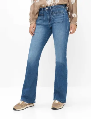 Brax Damen Five-Pocket-Hose Style SHAKIRA USED LIGHT BLUE, denim hellblau, Gr. 46L