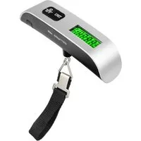 feinlux Kofferwaage Elektronische Handwaage,Gepäckwaage, Tragkraft 50 kg, (Set), mit Temperatursensor,50KG, Gepäckwaage mit Hintergrundbeleuchtung