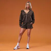 MP Damen Basics Hoodie mit Reißverschluss - Kakao - XL