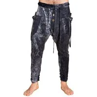 PANASIAM Haremshose Baggy Pants locker-luftige Hose mit tiefem Schritt Pumphose Pluderhose mit elastischem Bund Haremshose Relaxhose Sarouel Hose im Ethno Style