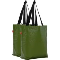 BIKEZAC Shopper Wiederverwertbarer Fahrrad EINKAUFS-Tasche Einkaufstasche mit Clip on (Fahrradeinkaufstasche wasserdicht Gepäckträger Einkaufswagen)