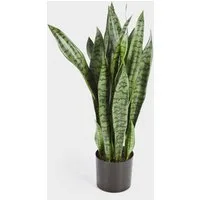 Kunstpflanze Künstliche Sansevieria, grün, getopft, 80cm - Bogenhanf Kunstpflanze Bogenhanf (Sansevieria trifasciata), artplants, Höhe 80.0 cm
