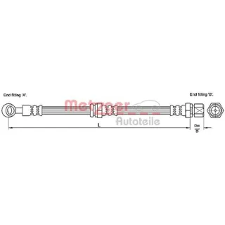 Metzger Bremsschlauch vorne rechts Lacetti Nubira Lacetti Nubira 1,4