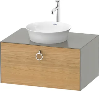 Duravit White Tulip Konsolenwaschtischunterbau wandhängend Natur Eiche & Stein Grau Matt & Seidenmat WT49800H592