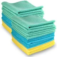ELEXACLEAN Universal Reinigungstücher Mikrofasertuch (80% Polyester, 20% Polyamid (Mikrofaser), 30x30 cm, Set, 24-tlg., 30x30 cm, fusselfrei, streifenfrei, saugfähig)