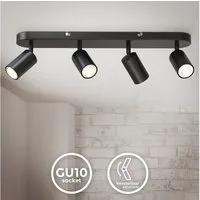 B.K.Licht Deckenleuchte LED Deckenlampe Wandleuchte Wohnzimmer, ohne Leuchtmittel, 1-flammig Lampe Wand Decke 230V Fassung GU10 Retro-Design Wohnzimmer
