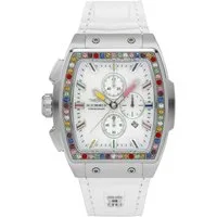 HAEMMER GERMANY Chronograph TONNEAU CECIL T-002, Quarzuhr, Armbanduhr, Damenuhr, Lederarmband, verschraubte Krone, Tag