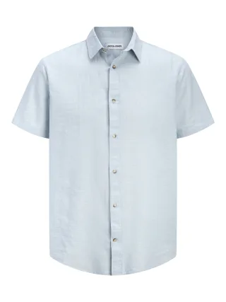 JACK&JONES - JJESUMMER LINEN BLEND SHIRT S/S SN Celestial Blue - Gr. - S
