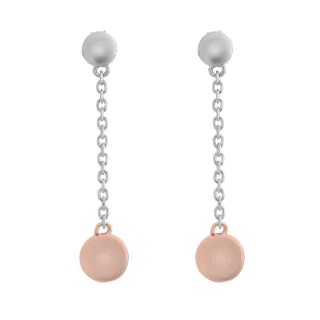 Orphelia 'Aurelie' Damen Ohrhänger aus 925 Sterling Silber - Silber/Rosé ZO-7385