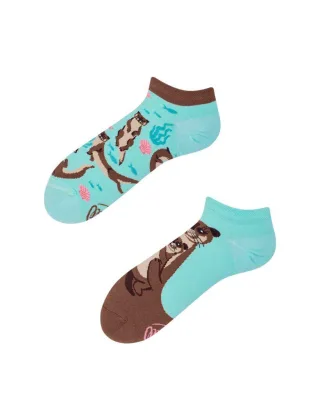 many mornings - Socken OTTER STORIES cyan/braun - Gr. - 42
